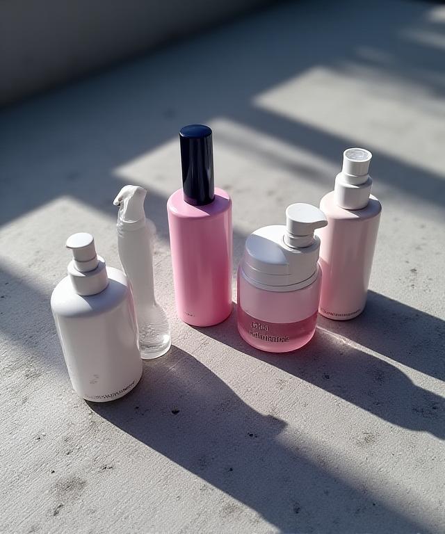 Brutalist skincare aesthetic background